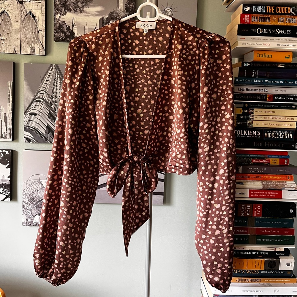 Vanilla Sky Tie Front Top